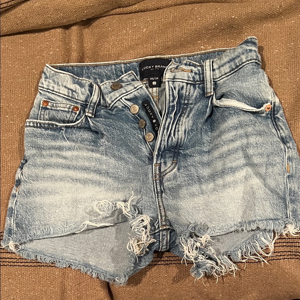 Lucky Brand Women's Distressed Blue Jean Shorts